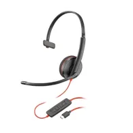 Hp poly blackwire 3210 monaural usb-c headset +usb-c/a adapter