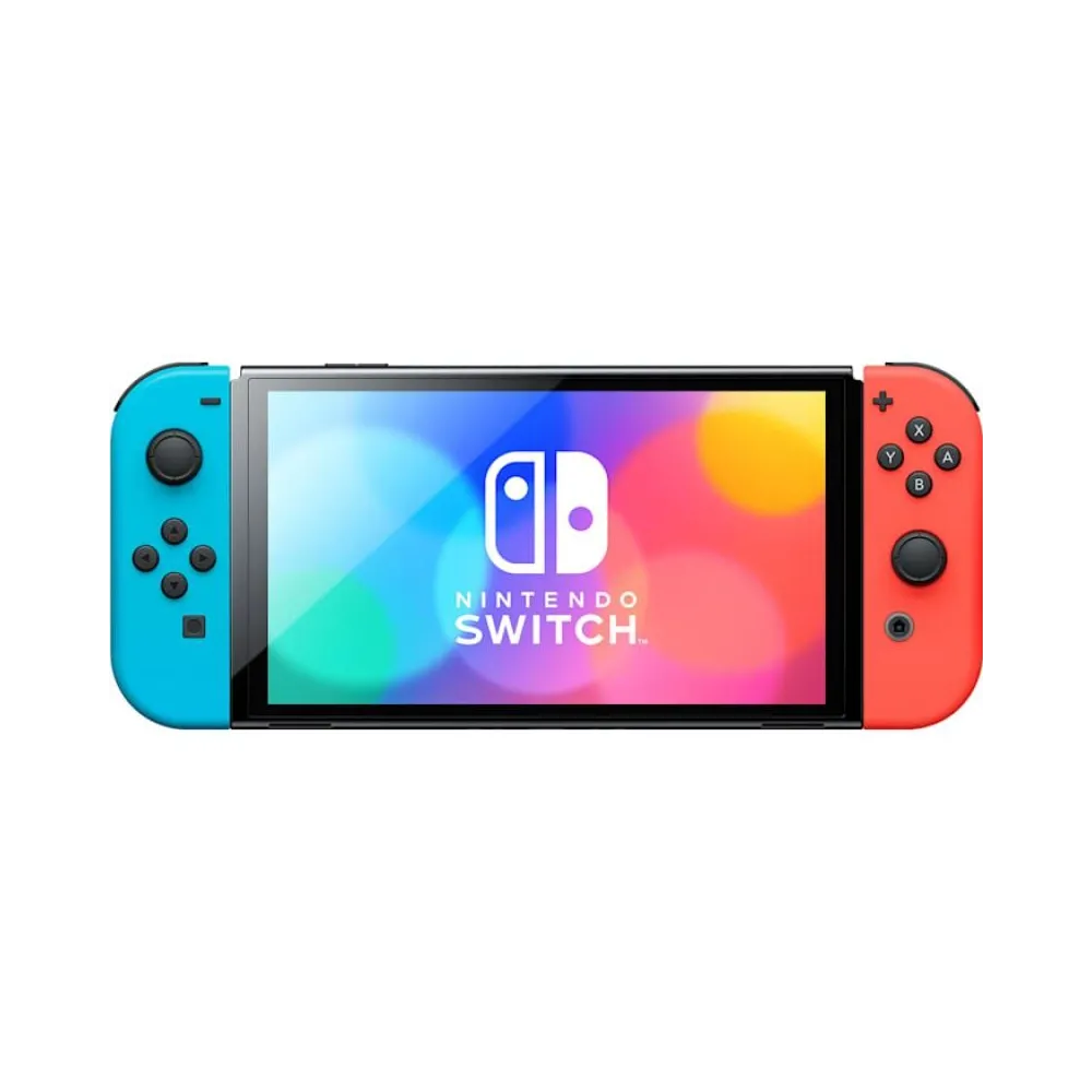 Nintendo switch oled neon blue & red