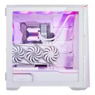 Carcasa pc eclipse g500a d-rgb mid-tower tempered glass - white