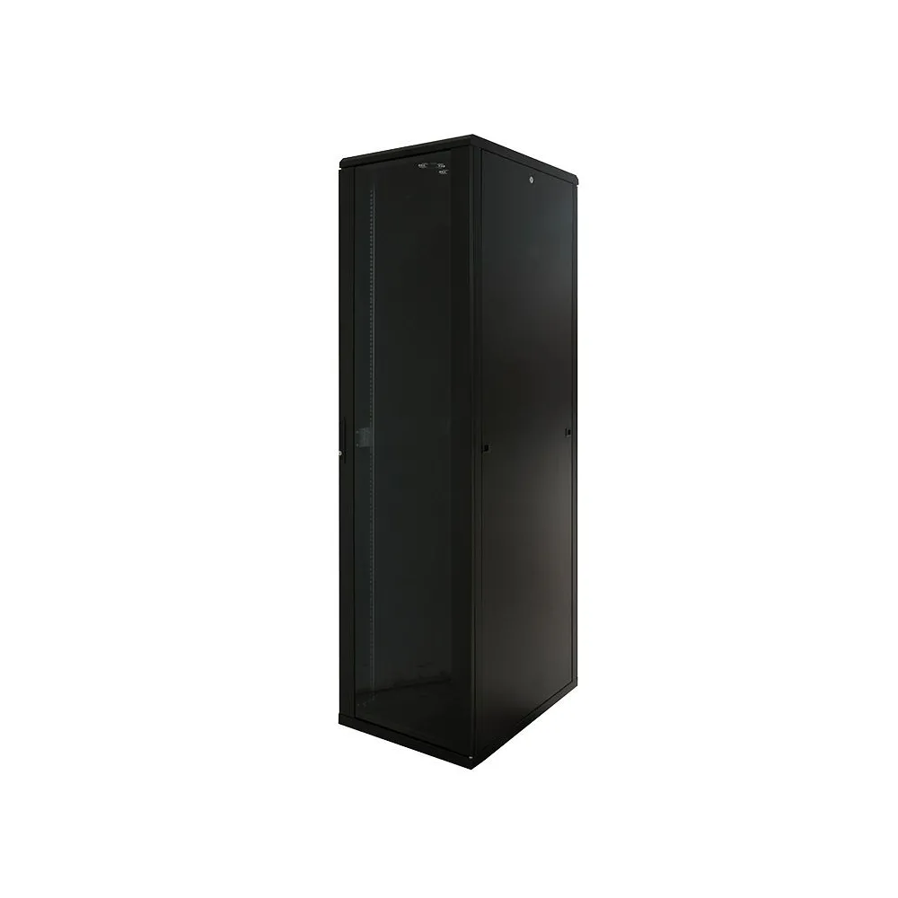 Cabinet 19 logilink  22u dulap asamblat  black 1144 (h) x 800 (w) x 1000 (d) mm usa sticla cu blocare otel 1.5mm sarcina maxima 