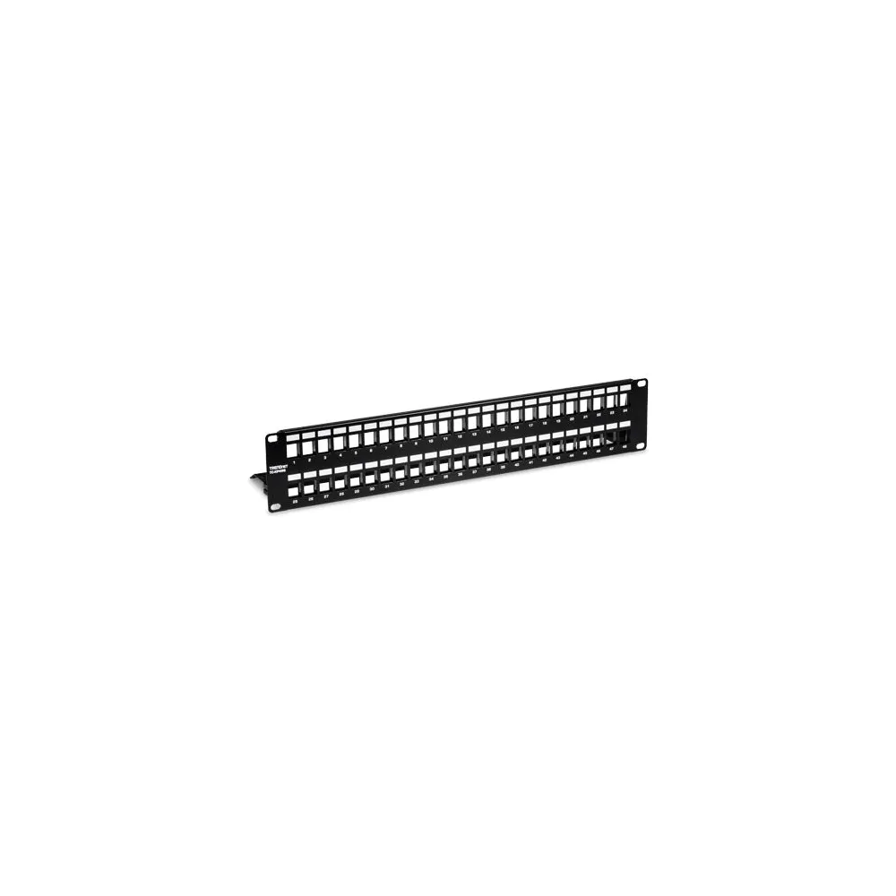 Patch panel ecranat 48 porturi blank keystone 2u -