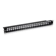 Patch panel ecranat 24 porturi blank keystone 1u -