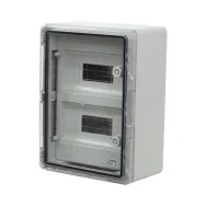 Cutie modulara ip65 din abs gri usa transparenta 2