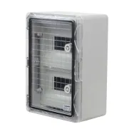 Cutie modulara ip65 din abs gri usa transparenta 2