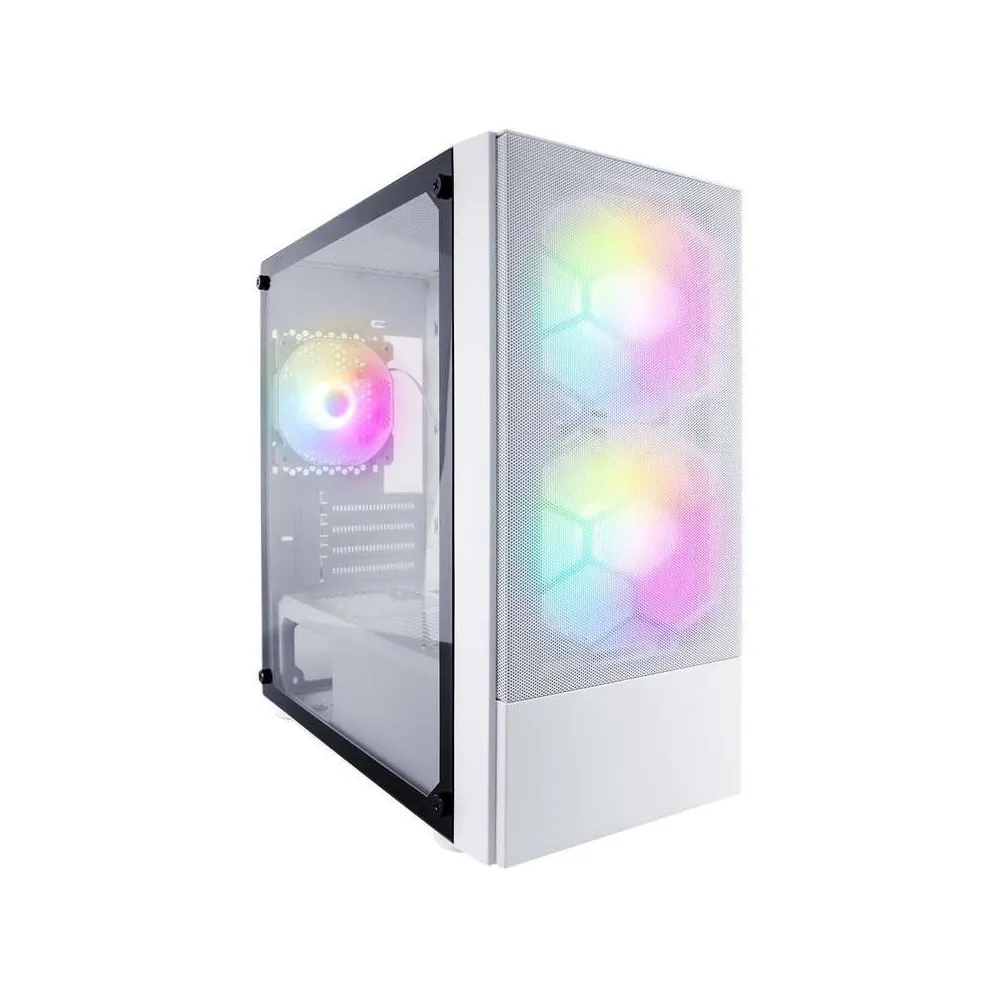 Case x4-m(m-atx)  white front panel:metal mesh cover left side panel:tempered