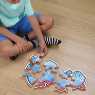 Puzzle maxi 10 piese- albastru