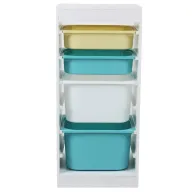 Raft depozitare cu 4 cosuri colorate