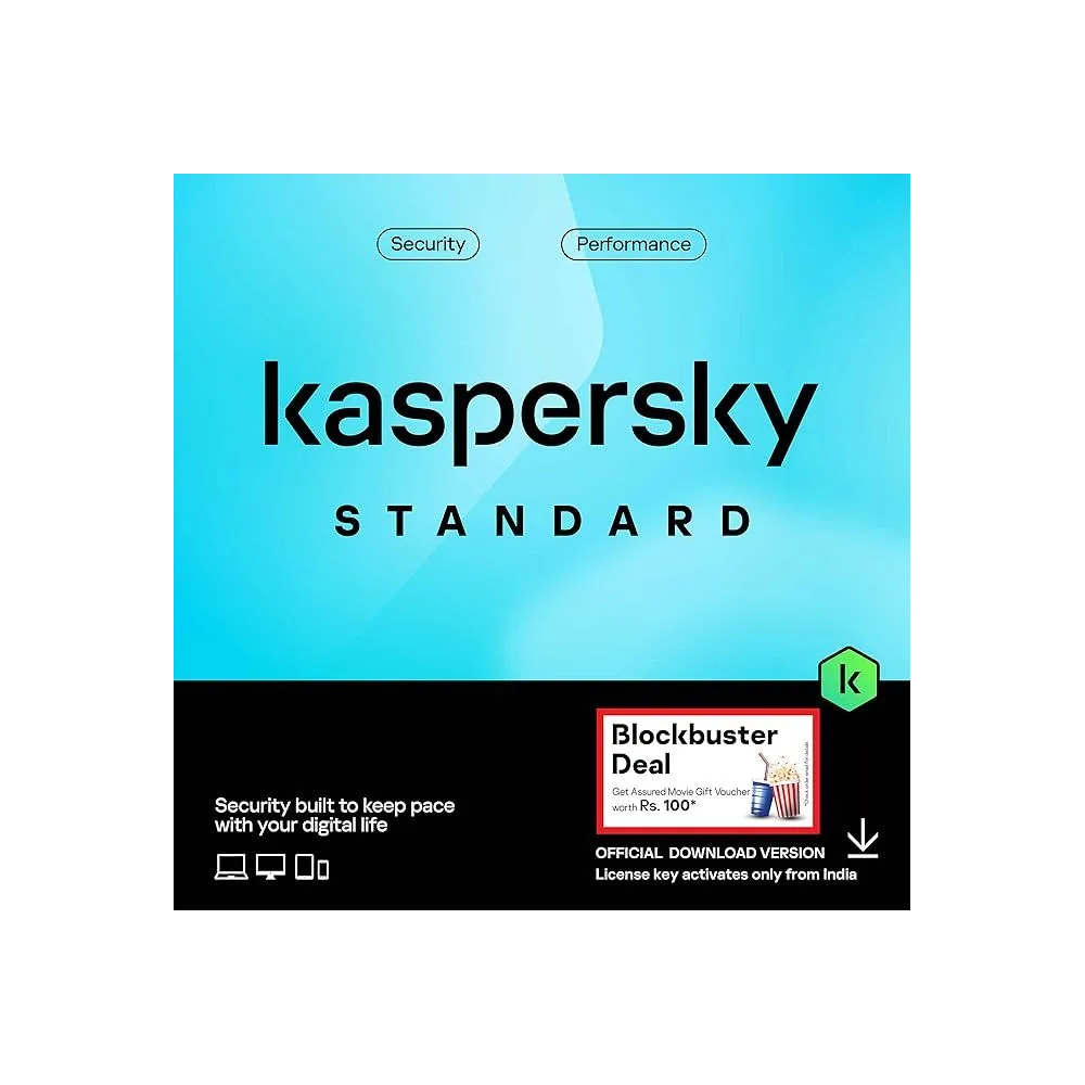Kaspersky standard eastern europe  edition. 5-device 1 year base download pack