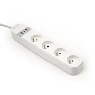 Gembird smart power strip with usb charger 4 french sockets