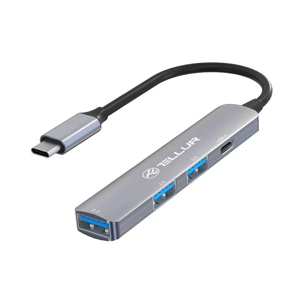 Hub usb 3.1 tellur 4 port: 2xusb 2.0 + 1xusb-c