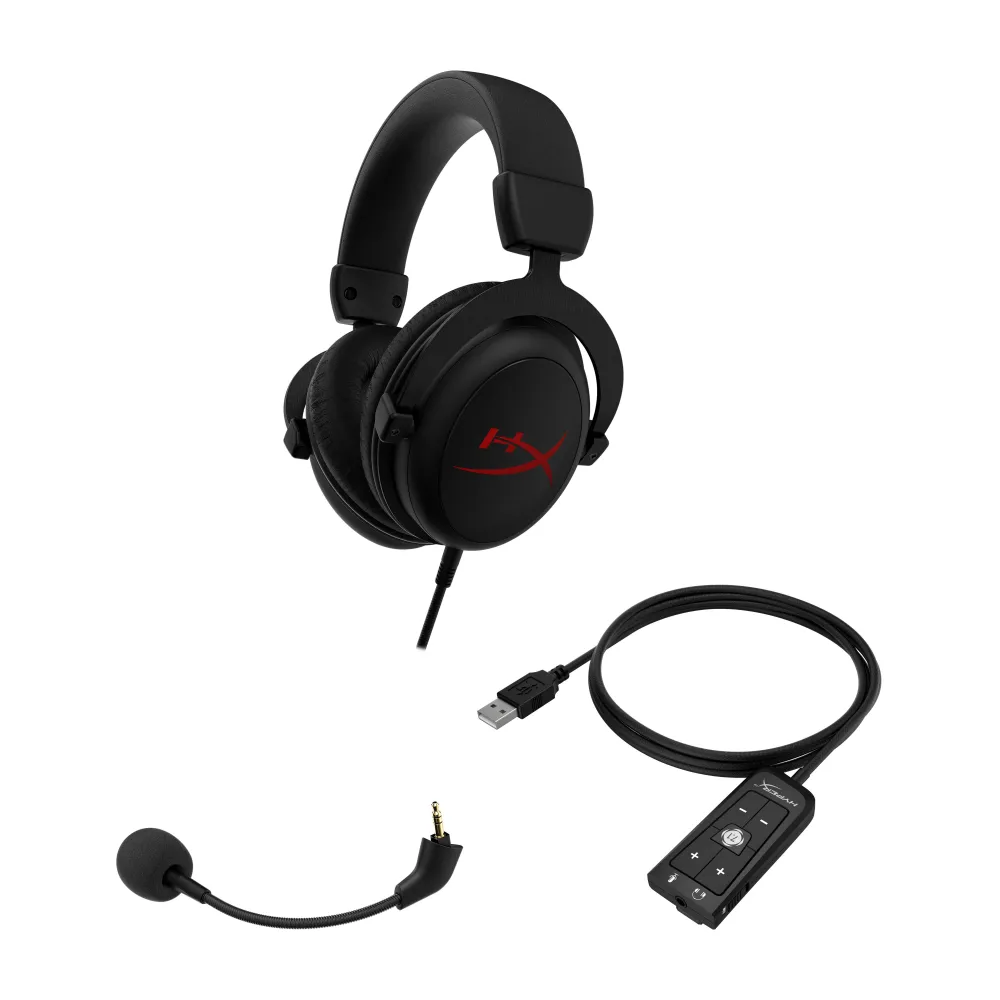 HP 4P4F2AA cască audio & cască cu microfon Căști Prin cablu Bandă de fixare pe cap Gaming USB Tip-A Negru Hp - 1