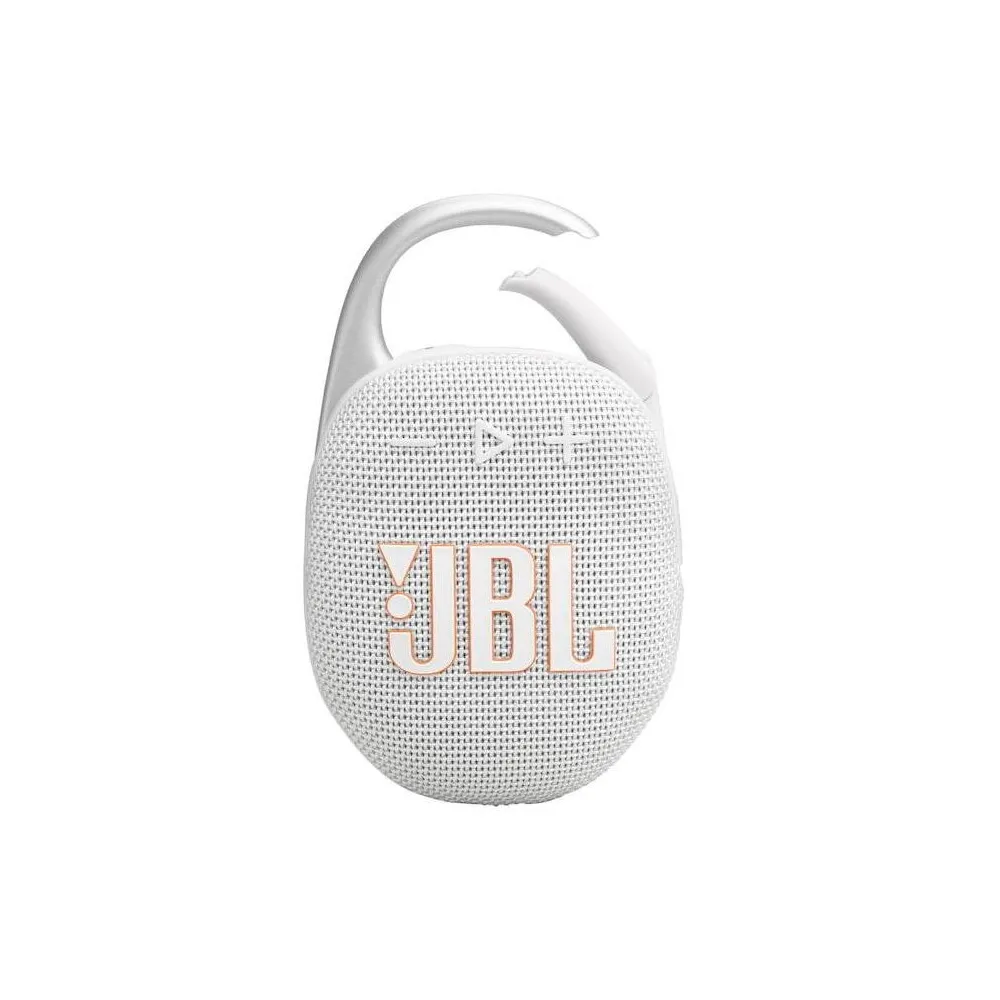 Jbl clip5 portablebluetoothspeaker white