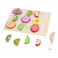 Joc cu fructe din lemn pentru feliat