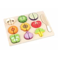 Joc cu legume din lemn pentru feliat