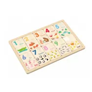 Puzzle din lemn potriveste numerele