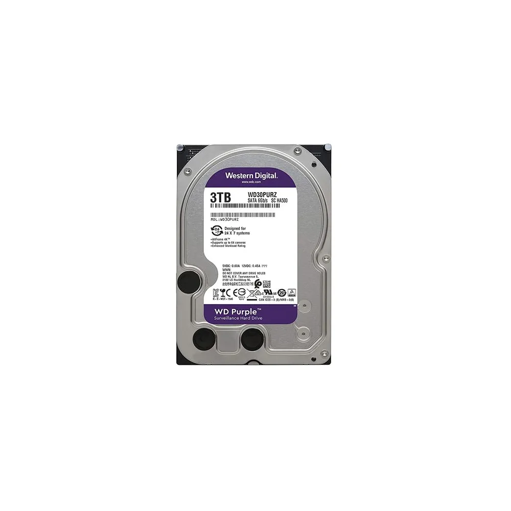 Hdd 3tb sata3 64mb purple suveillance western digital