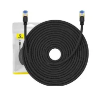 Patch cord utp baseus cat7 fire din cupru round cable viteza maxima 10 gbps pvc 25m negru b0013320b111-10 (timbru verde 0.08