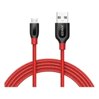 Anker USB A - Micro USB B, 1.8m cabluri USB USB 2.0 1,8 m Micro-USB B Negru, Roşu