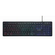 Gembird 3-color backlight multimedia keyboard black us layout