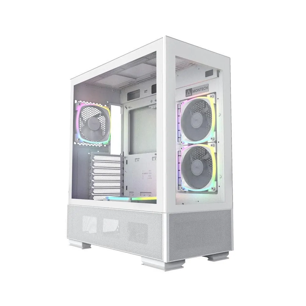 Montech sky two midi-tower alb preinstalled fans 4x 120 mm