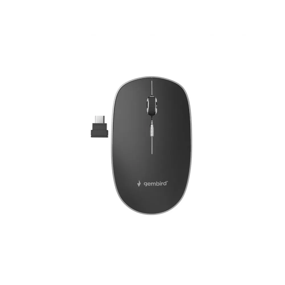 Mouse Optic Gembrid MUSW-4BSC-01, USB Wireless, 1600dpi, ambidextru, Black
