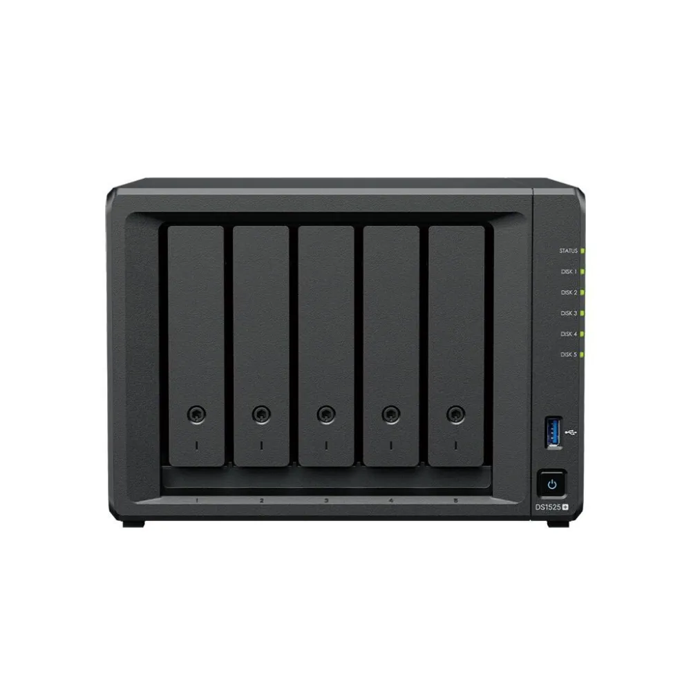 Synology ds1525+ desktop 5-bay amd ryzen embedded r1600 dual core