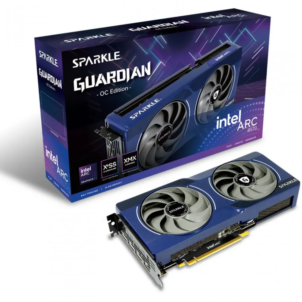 Placa video intel sparkle arc b570 guardian oc 10gb gddr6