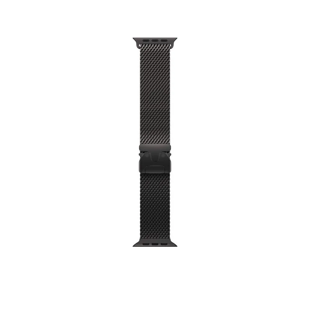 49mm black titanium milanese loop - large