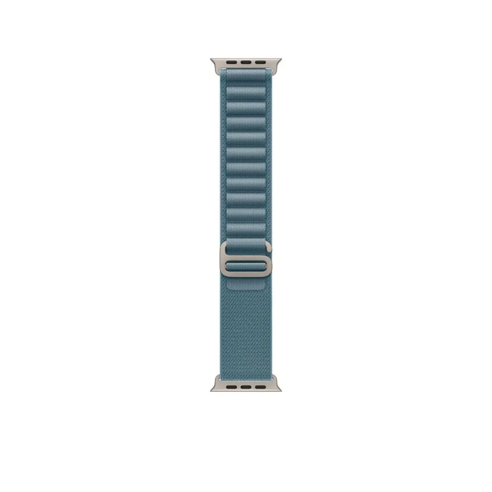 49mm light blue alpine loop - medium - natural titanium finish