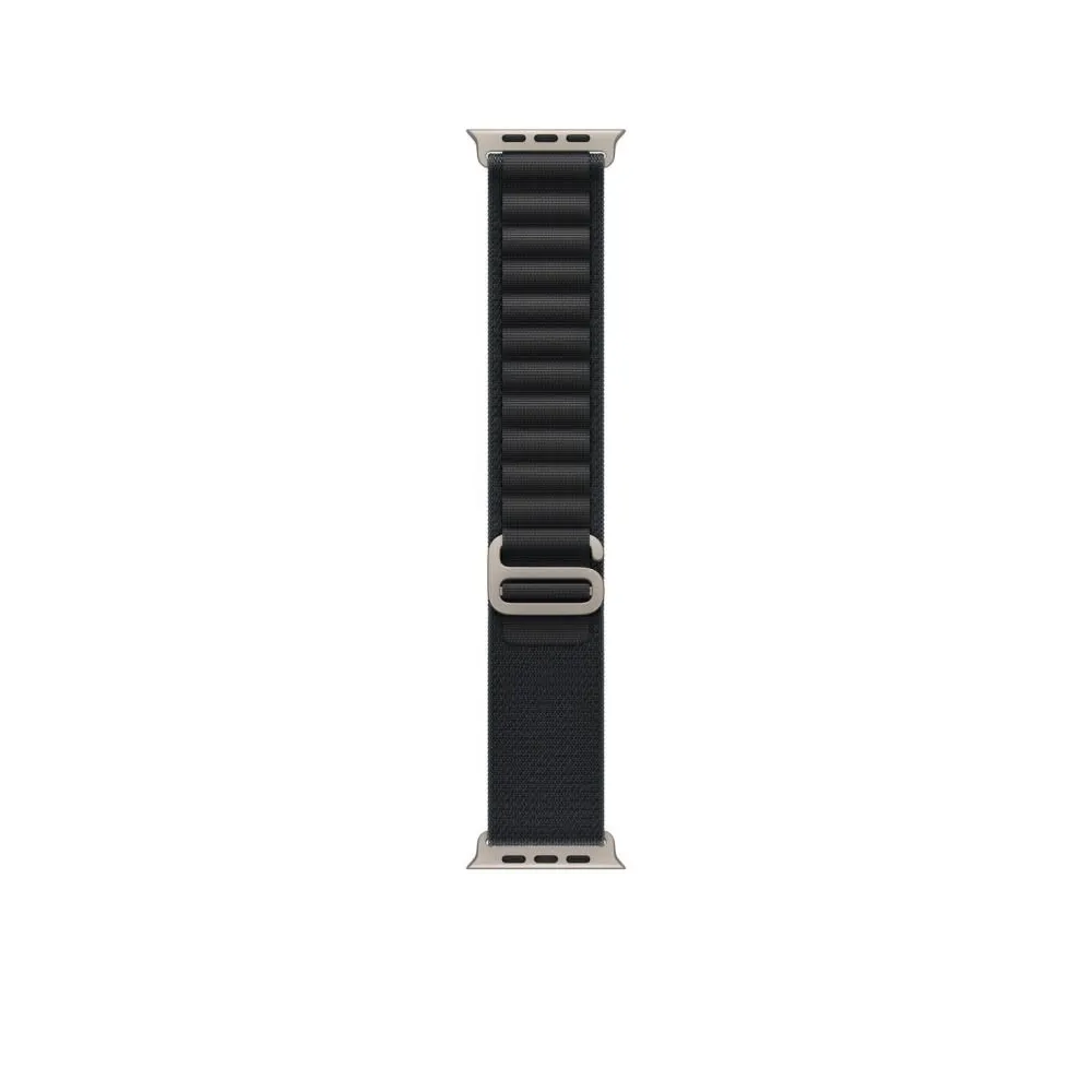 49mm black alpine loop - medium - natural titanium finish