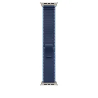 49mm blue/bright blue trail loop - m/l - natural titanium finish