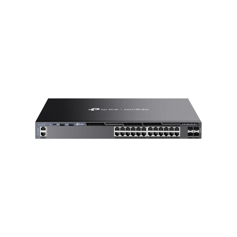 Omada 24-port gigabit stackable l3 managed switch with 4 10ge