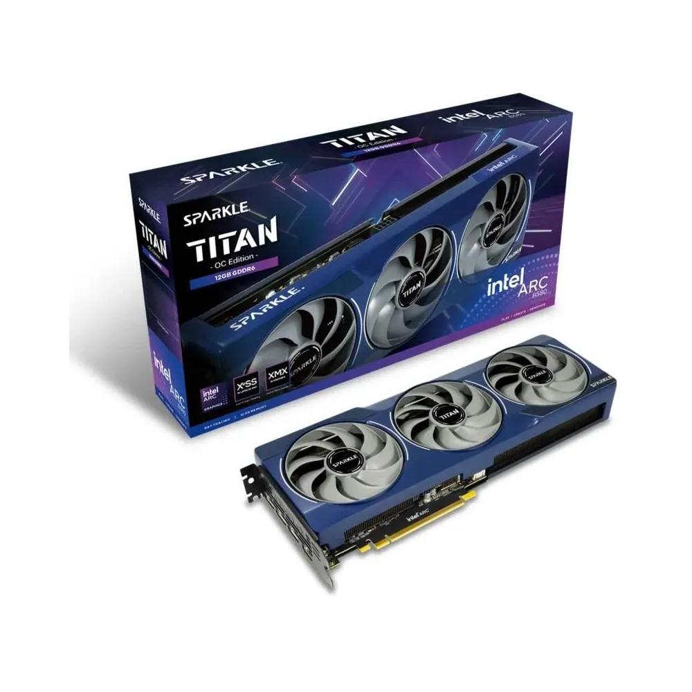Placa video intel sparkle arc b580 titan oc 12gb gddr6