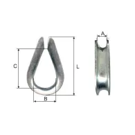 RODANTA ZINCATA 3MM / 12X19X22MM