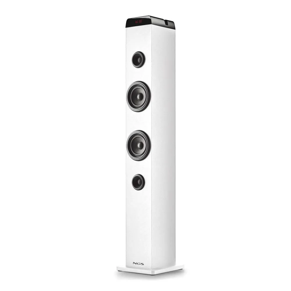 Boxa NGS tip tower cu Bluetooth Sky Charm Pro, 50W, USB, alb