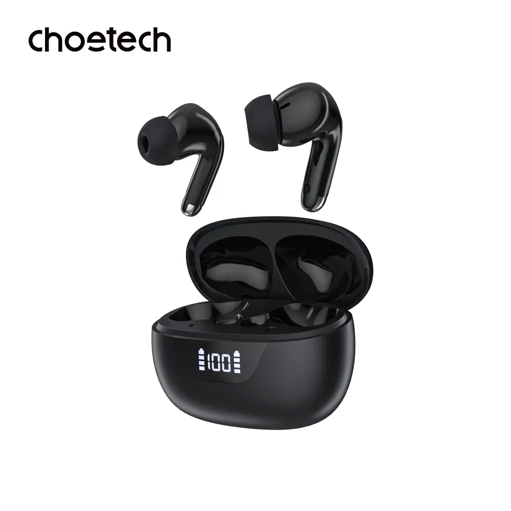 Casti Bluetooth TWS in-ear Choetech BH-T60, ANC+ENC, negru