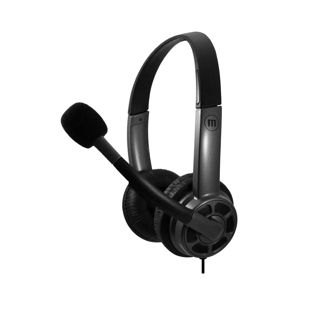 Casti On-Ear cu fir Maxell HS-HMIC, USB, microfon, control volum, negru