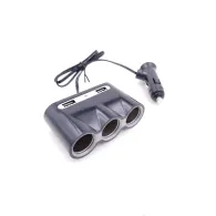 Multiplicator bricheta auto cu 3 iesiri si 2 iesiri USB 5V 3A Well