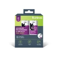 Acumulator Uniross C (R14) Li-ion 1.5V 3000mAh, 4995mWh, incarcare USB-C, 2 buc/box