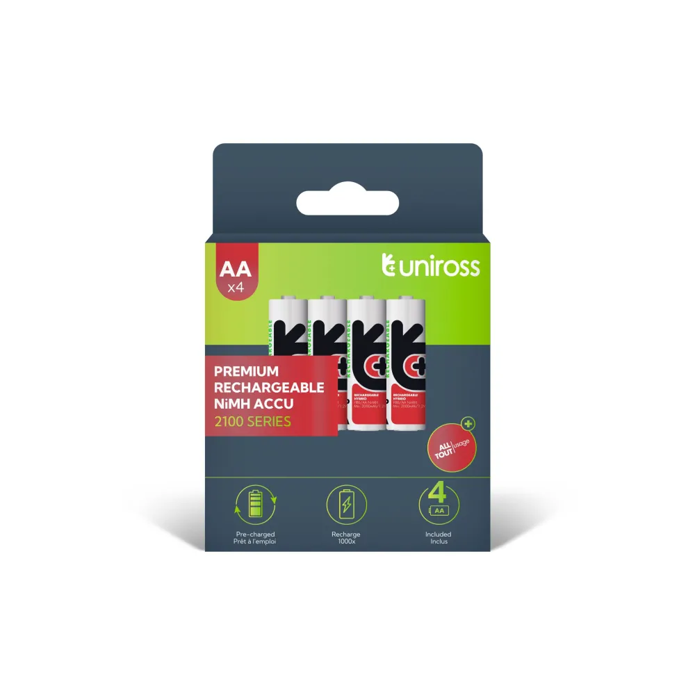 Acumulator NiMH Uniross R6 (AA) 2100mAh, 4 buc/box