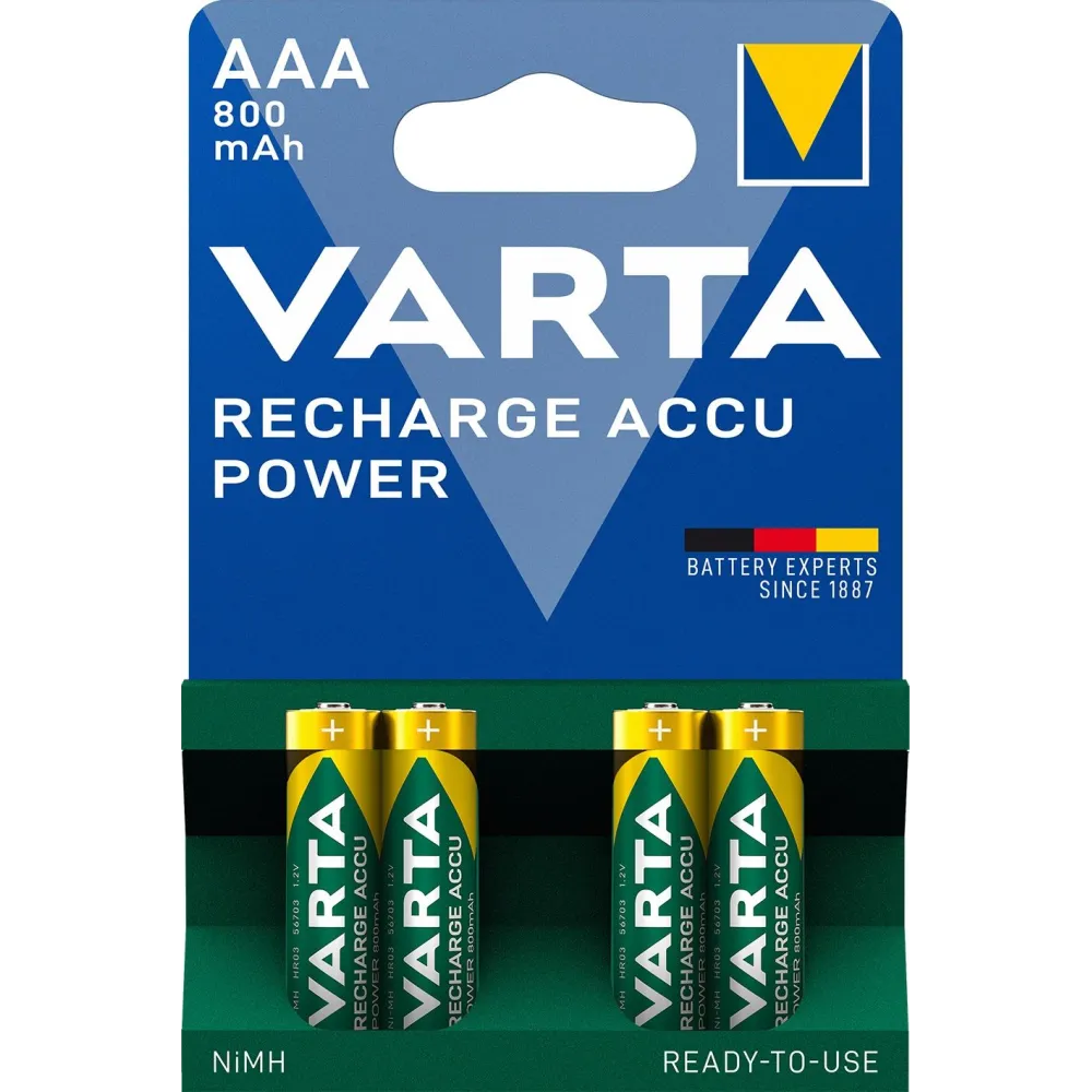Acumulator R3 (AAA) 800mAh Ready2Use 4 buc/blister 56703 Varta