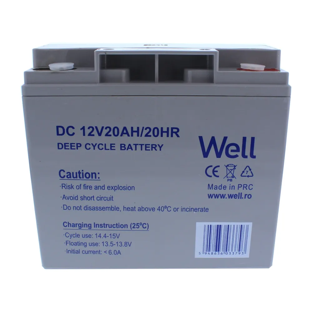 Acumulator plumb acid deep cycle Well 12V 20AH, terminal M5