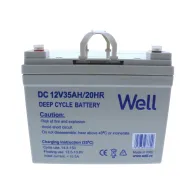 Acumulator plumb acid deep cycle Well 12V 35AH, terminal M5