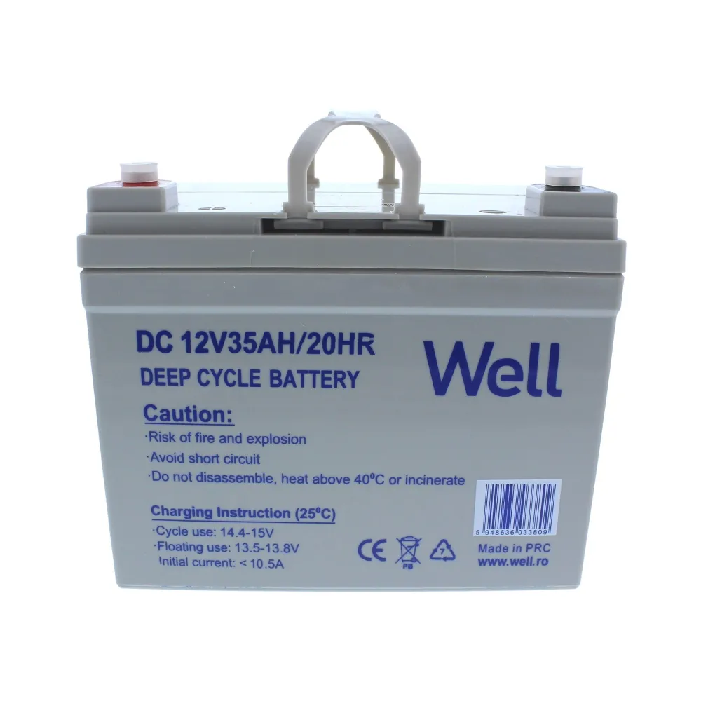 Acumulator plumb acid deep cycle Well 12V 35AH, terminal M5