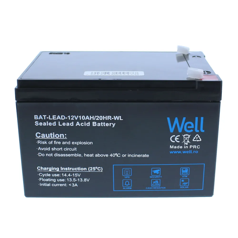 Acumulator plumb acid Well 12V 10AH, terminal T1