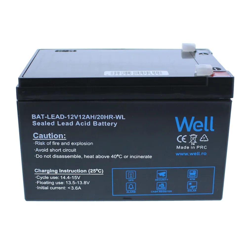 Acumulator plumb acid Well 12V 12AH, terminal T1