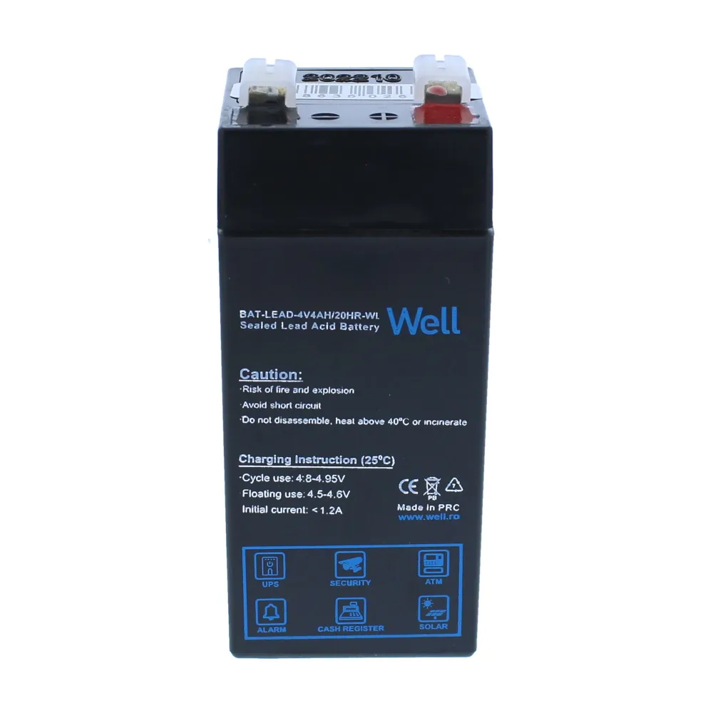 Acumulator plumb acid Well 4V 4AH, terminal T1