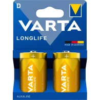 Baterie alcalina R20 (D) Longlife Varta, set 2 buc