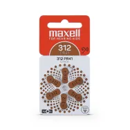 Baterie auditiva Maxell PR41 ZA312, 6buc/blister
