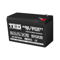 Acumulator 12V Stationar VRLA, Dimensiuni 151 x 65 x 95 mm, Baterie 12V 7.1Ah F2, TED Electric TED003225